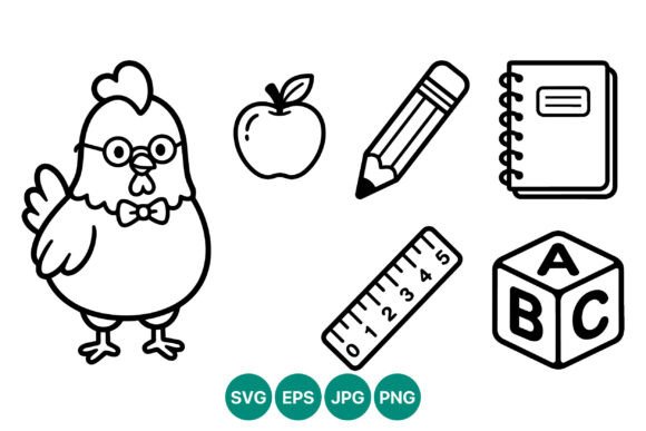 Chicken School Graphics & Illustrations Review