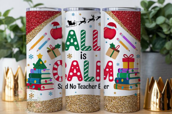 Christmas Teacher Tumbler Wraps & Graphics Review