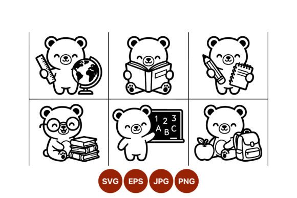 Cute Bear School Supplies Vector: A Designer’s Review