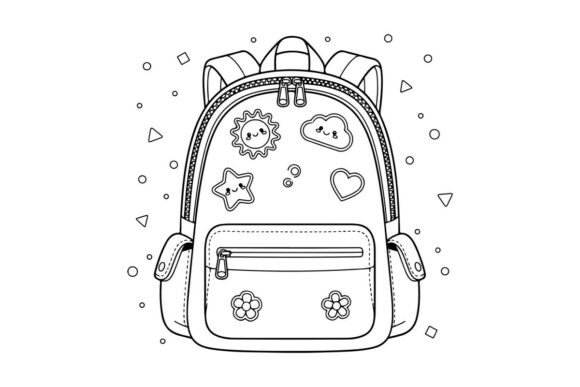 Cute School Backpack with Space and Natu Graphics