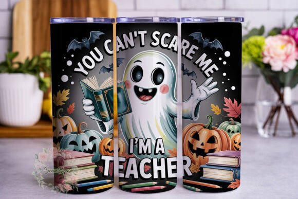 Funny Ghost Teacher Tumbler Wrap Graphics Review