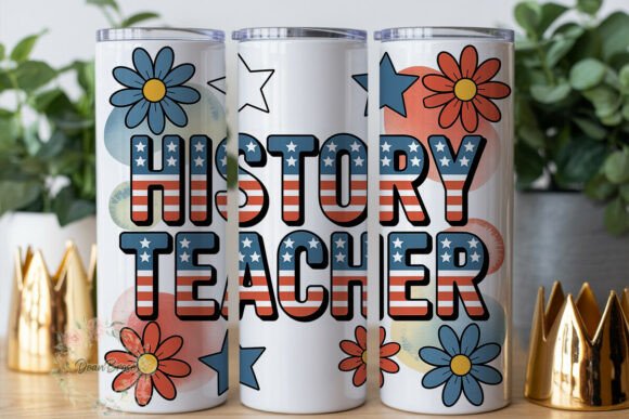 History Teacher Patriotic Tumbler Wrap Graphics