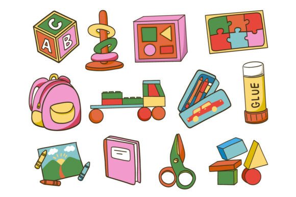 Kids Toys Doodle Set: Graphics & Illustrations