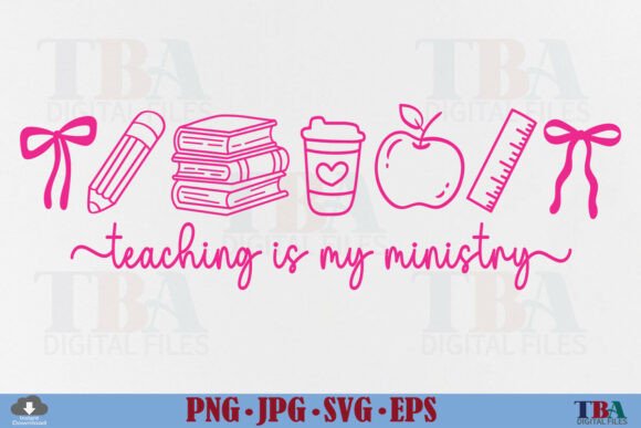 Ministry Teacher Doodle Graphics for T-Shirt Designs