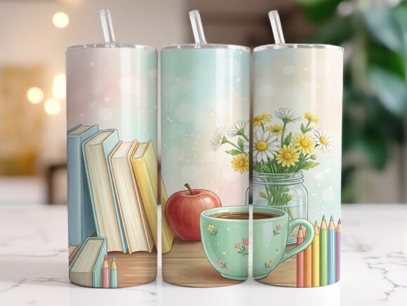 Pastel Teacher Life Wrap: Graphics for Tumbler Wraps