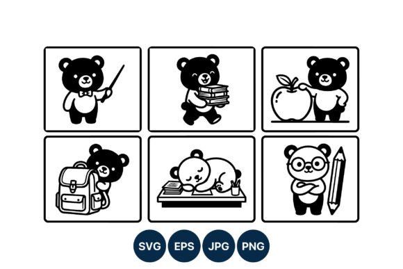 Review: Cute Black Bear School Supplies Design
