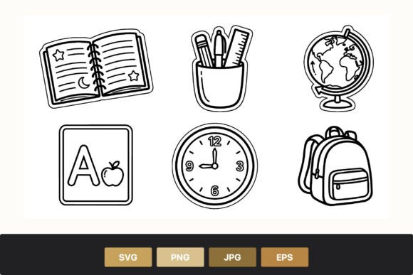 School Icons Black White Set: A Designer’s Review