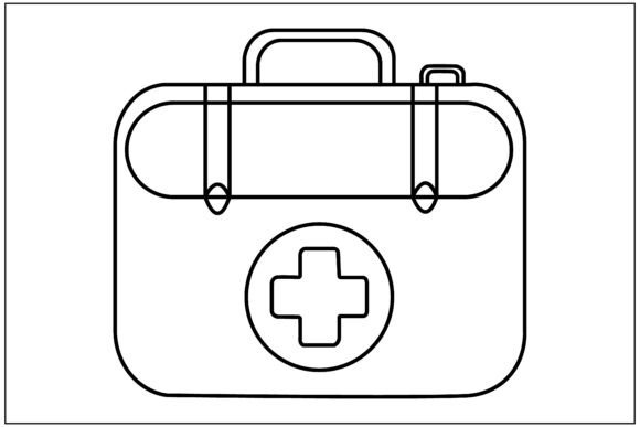 Student First Aid School Line Art: Graphics & Illustrations