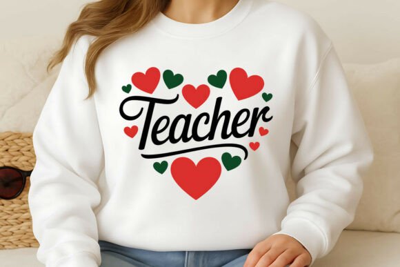 Teacher Heart PNG: Valentine’s Graphics for T-Shirt Designs