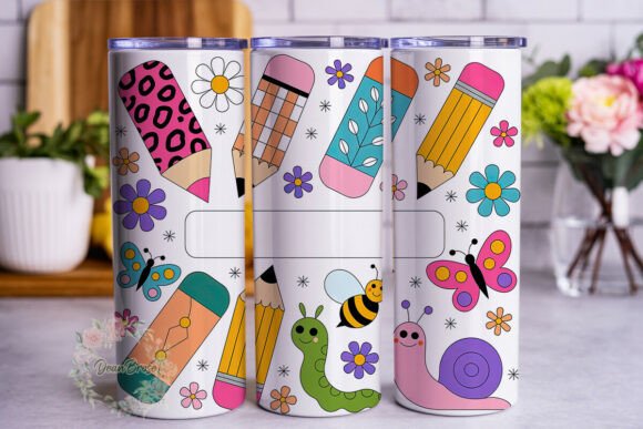 Teacher School Supplies Graphics & Tumbler Wraps